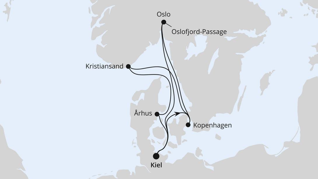 Feiertagsreise nach Skandinavien ab Kiel