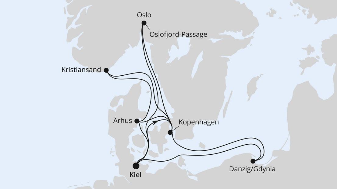 Große Feiertagsreise nach Skandinavien ab Kiel
