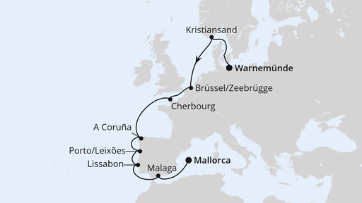 Von Warnemünde nach Mallorca