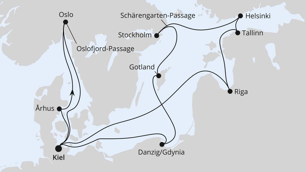 Ostsee-Reise mit Biathlon-Weltcup in Oslo ab Kiel