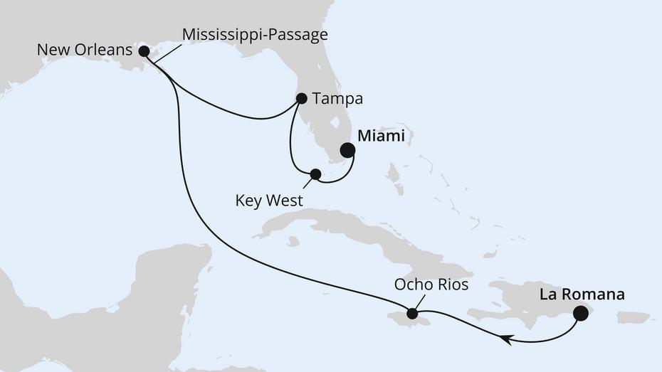 New Orleans & Florida ab Dominikanische Republik