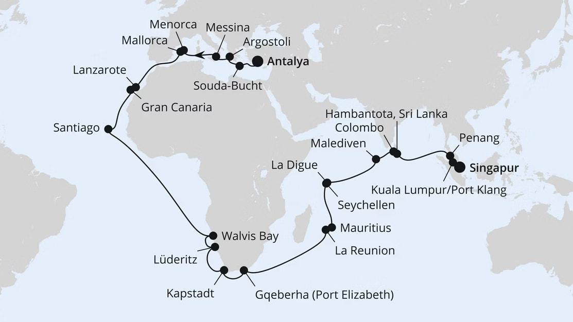 Weltenbummler Mittelmeer, Afrika & Indischer Ozean