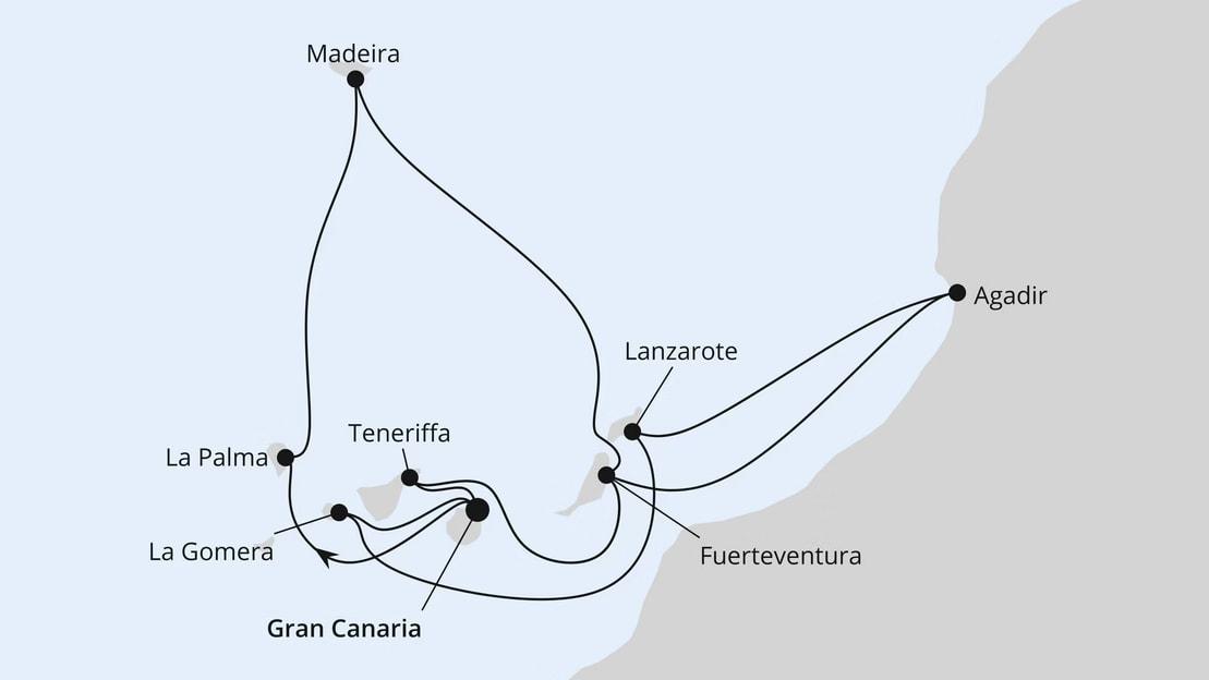 Große Kanaren-Reise mit Madeira & Marokko