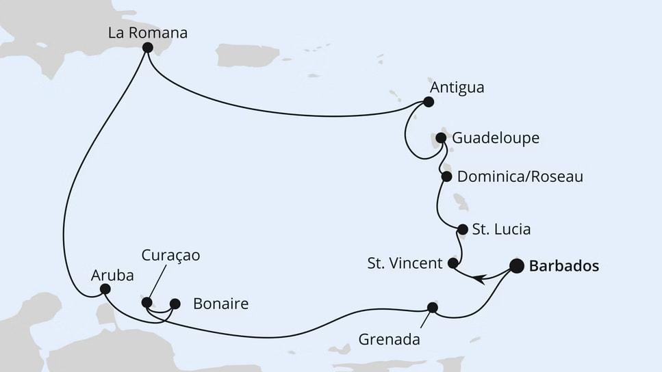 Karibische Inseln ab Barbados
