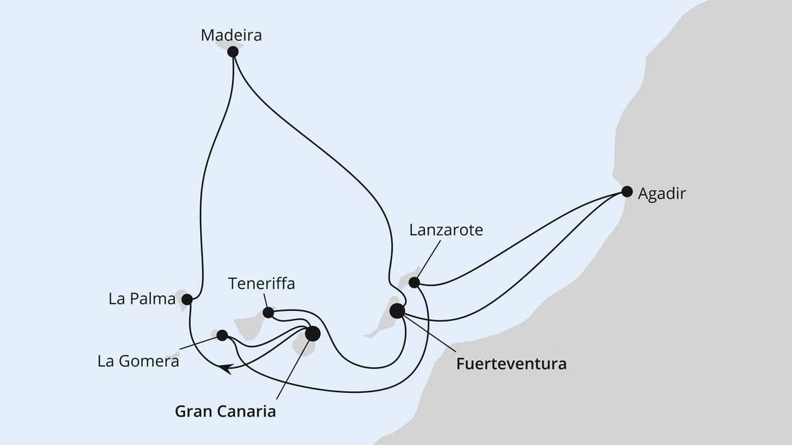 Kanaren, Madeira & Marokko