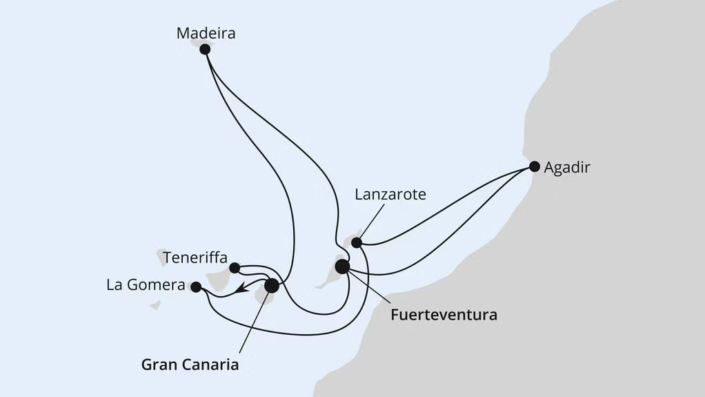 Kanaren, Madeira & Marokko