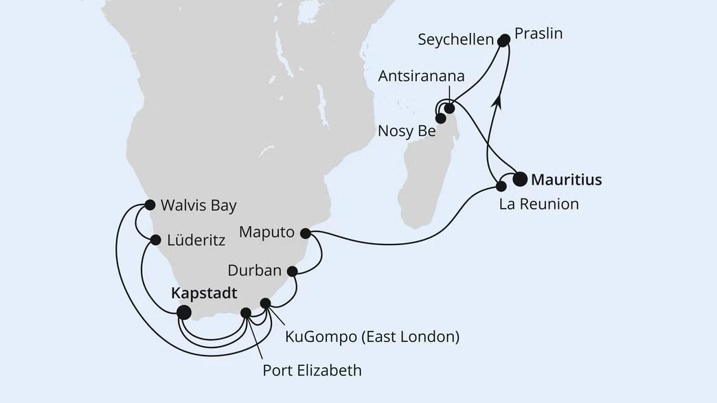 Weltenbummler Südafrika, Namibia & Indischer Ozean