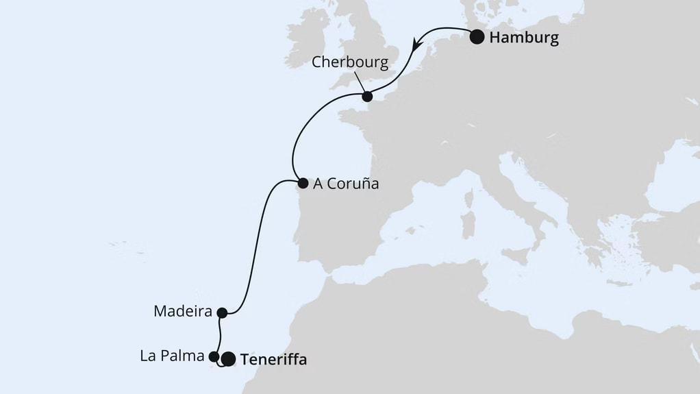 Von Hamburg über Portugal nach Teneriffa