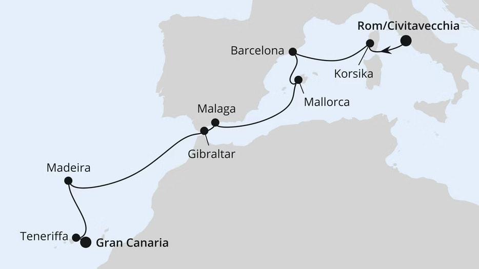 Mittelmeer & Kanaren ab Civitavecchia