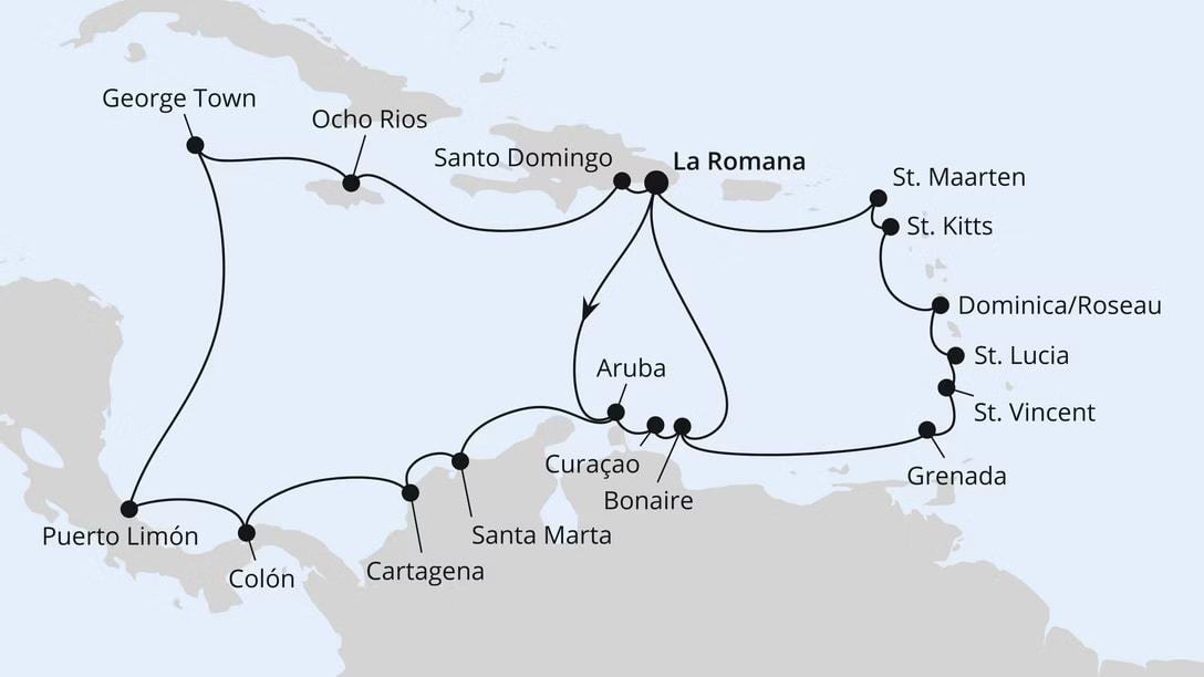Karibische Insel-Rundreise & Mittelamerika 2