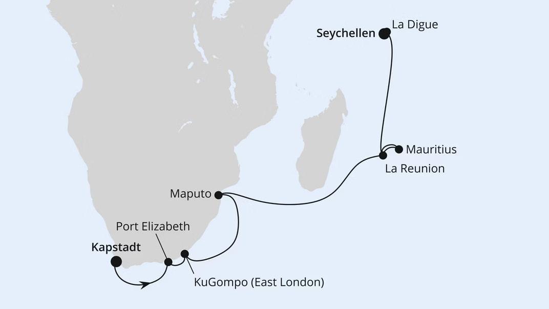 Südafrika, Mauritius & Seychellen