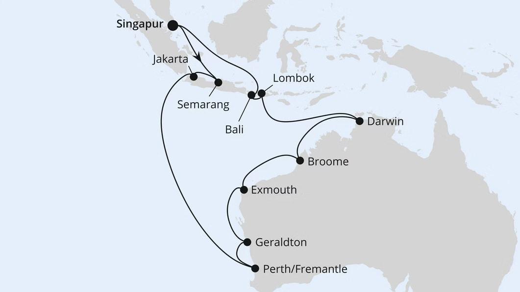 Australien, Indonesien & Singapur