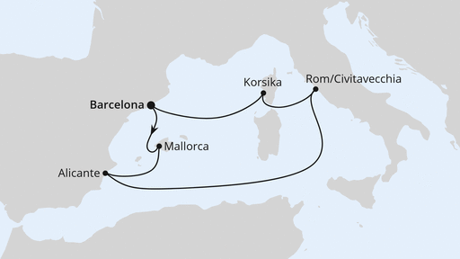 Osterreise durchs Mittelmeer ab Barcelona