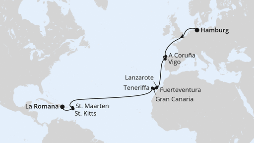 Von Hamburg in die Dominikanische Republik