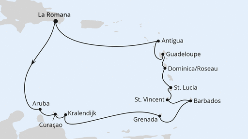 Karibische Inseln ab Dominikanische Republik