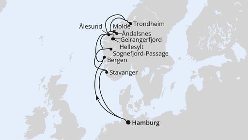 Norwegens Fjorde ab Hamburg