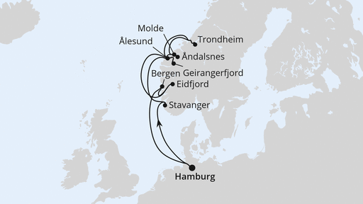 Norwegens Fjorde ab Hamburg