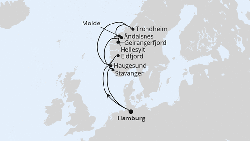 Norwegens Fjorde ab Hamburg