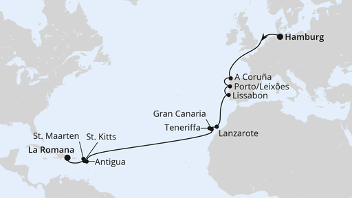 Von Hamburg in die Dominikanische Republik