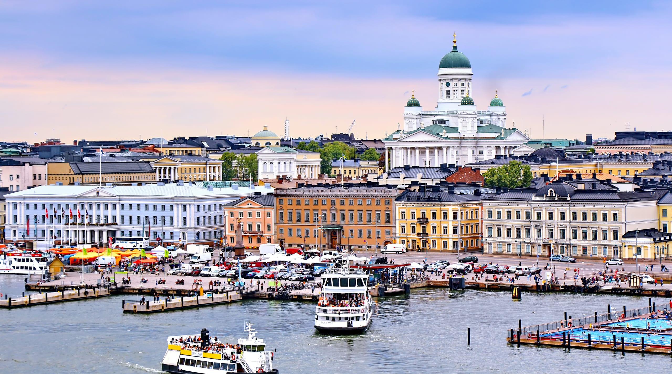 Südlicher Hafen, Marktplatz und Kathedrale von Helsinki