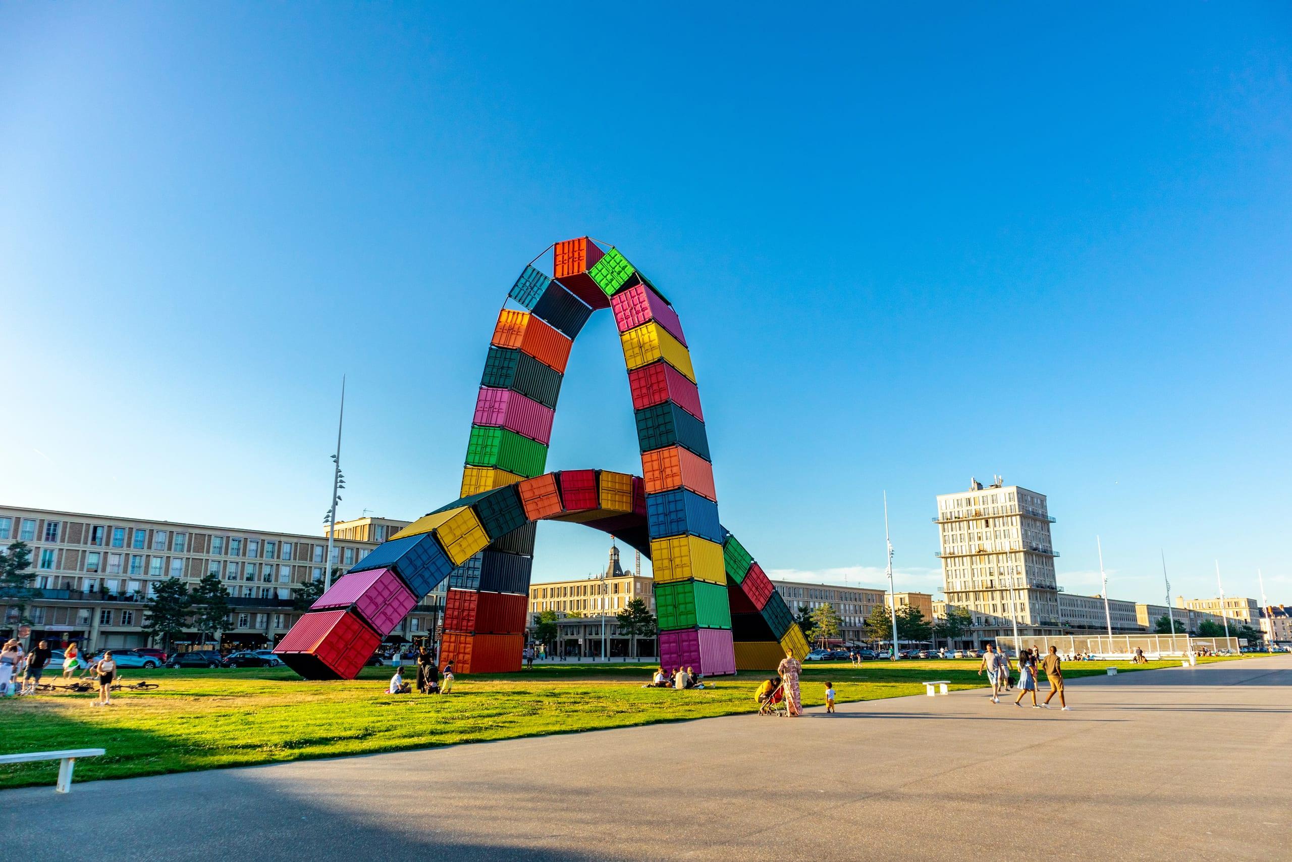 Containerskulptur in Le Havre