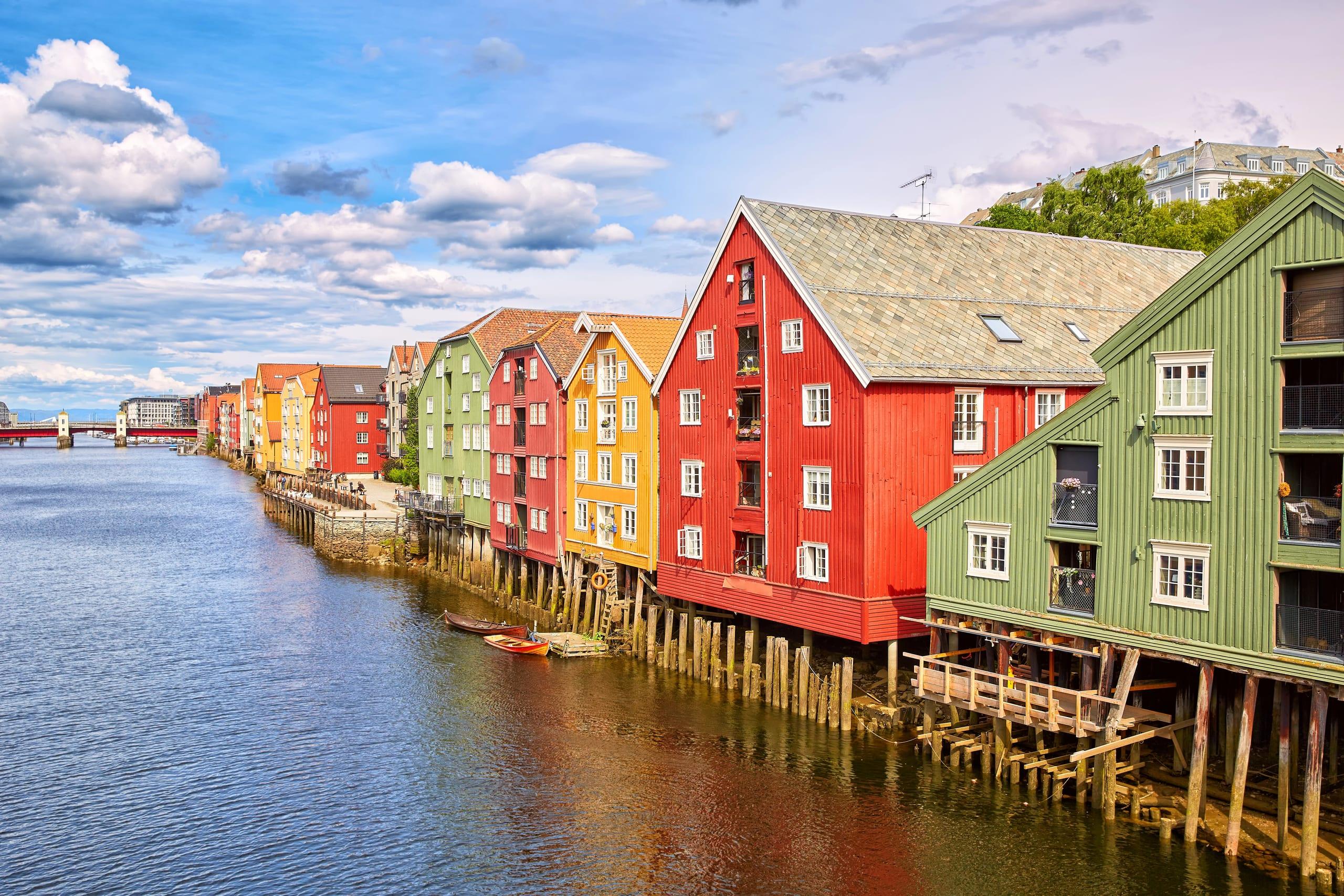 Alte Handelshäuser in Trondheim