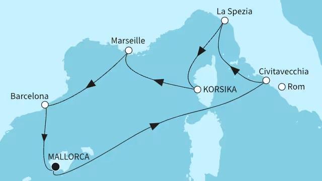 Höhepunkte des westlichen Mittelmeers