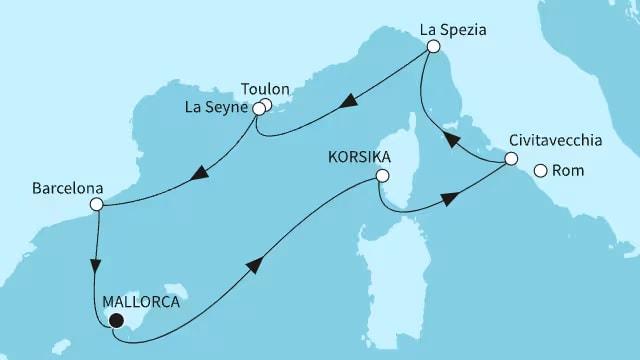 Höhepunkte des westlichen Mittelmeers