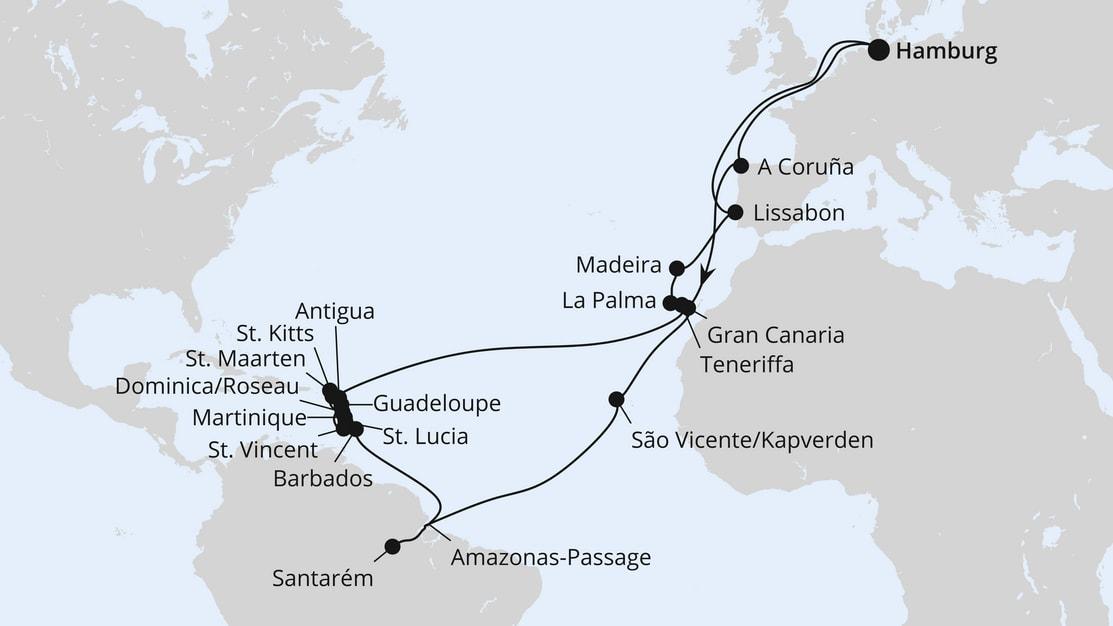 Große Winterpause Karibik mit Amazonas
