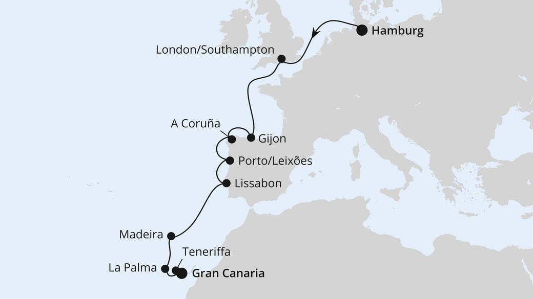 Westeuropa-Highlights ab Hamburg 2