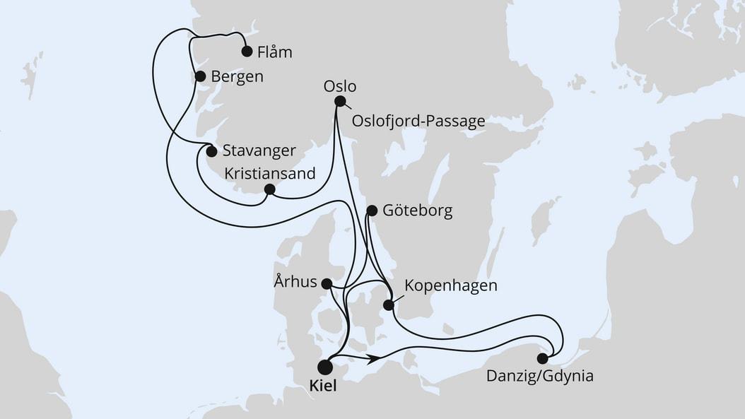 Große Ostsee- & Norwegen-Reise ab Kiel