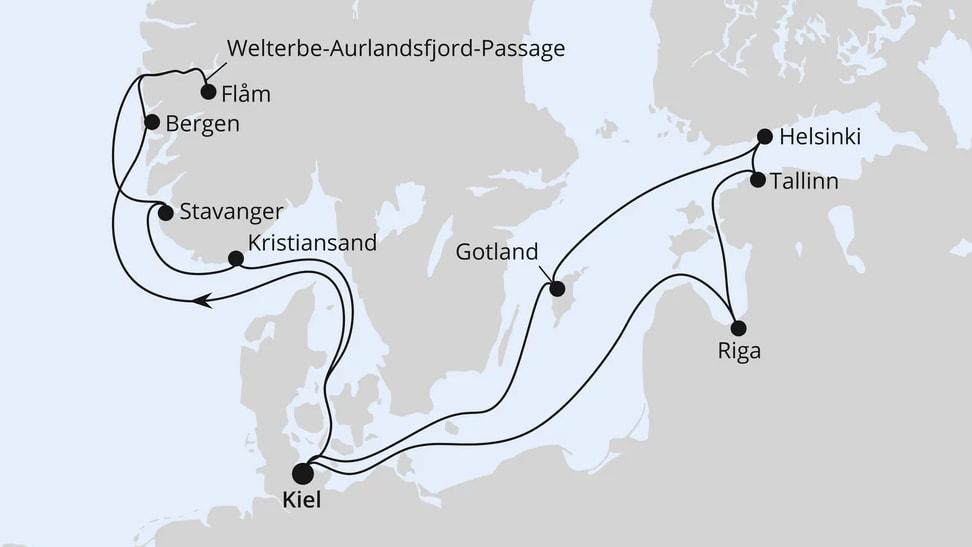 Ostsee & Norwegens Welterbe ab Kiel 2