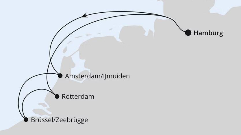 Kurzreise nach Niederlande & Belgien ab Hamburg